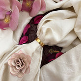 Vriksham Floral Adjustable Statement Kundan Jadau Finger Ring-Red Green & White-J3679